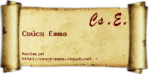 Csúcs Emma névjegykártya
