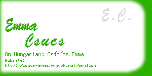 emma csucs business card